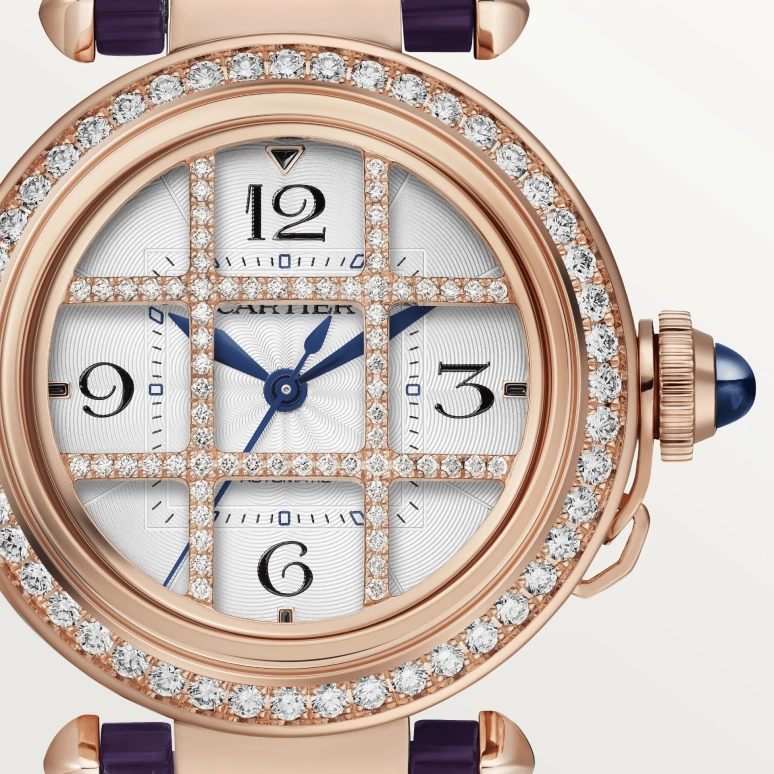 Cartier,Pasha de Cartier 35mm,35mm,Rose Gold,Silver,Automatic,42hours,In-house Caliber,WJPA0020