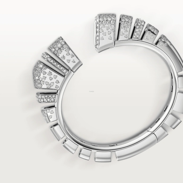 Cartier,Reflection de Cartier 18.40x17.50mm,18.40x17.50mm,White Gold,Silver White,Quartz,Sapphire,Crystal Glass,Square,WJMC0005
