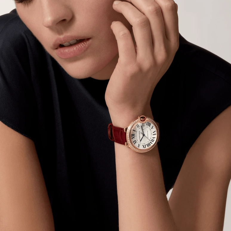 Cartier,Ballon Bleu de Cartier 40mm,40mm,Rose Gold,Silver,Automatic,Day,42hours,WJBB0056