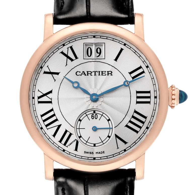Cartier,Ronde de Cartier 35mm,35mm,Rose Gold,Silver,Handwound,Big Date,In-house Caliber,W1552751