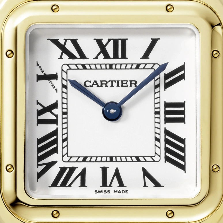 Cartier,Panthère de Cartier 23x30mm,23x30mm,Yellow Gold,Silver,Quartz,Sapphire,Crystal Glass,Square,WGPN0038