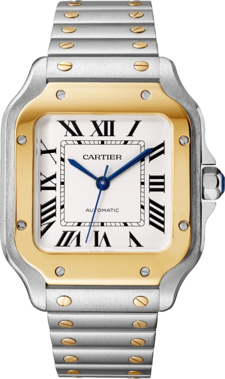 Cartier,Santos de Cartier 35.10mm,35.10mm,Stainless Steel,Silver White,Automatic,42hours,In-house Caliber,W2SA0016