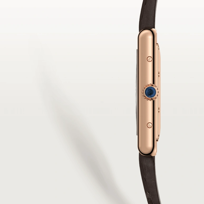 Cartier,Tank 33.70x25.50mm,33.70x25.50mm,Rose Gold,Silver,Handwound,38hours,In-house Caliber,WGTA0011