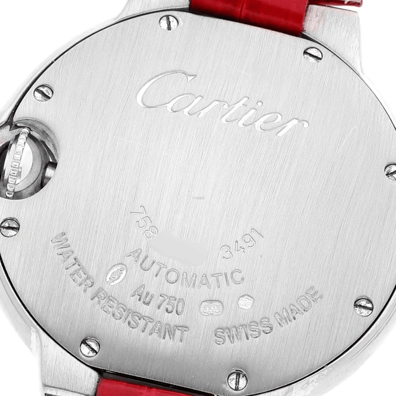 Cartier,Ballon Bleu de Cartier 33mm,33mm,White Gold,Silver,Automatic,In-house Caliber,Sapphire,Crystal Glass,WE902067
