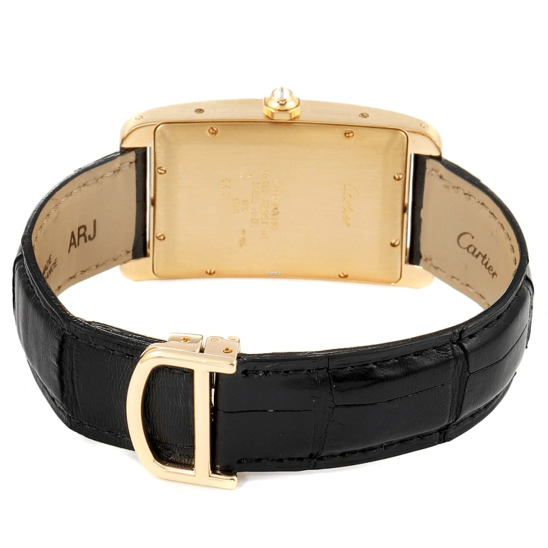 Cartier,Tank 26.60x45.10mm,26.60x45.10mm,Yellow Gold,Silver,Automatic,Day,Sapphire,Crystal Glass,WB702051