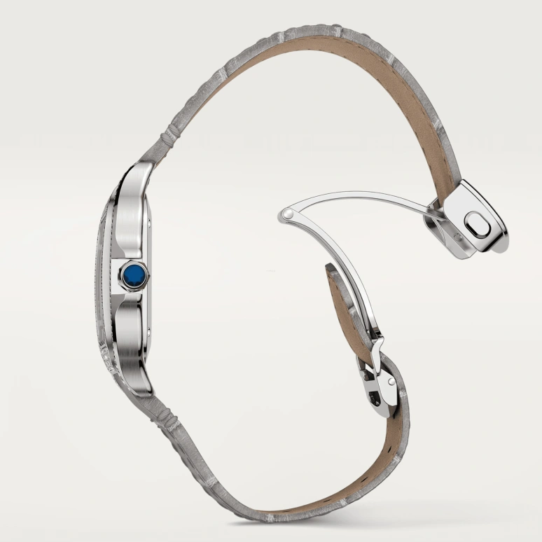 Cartier,Santos de Cartier 35.10mm,35.10mm,White Gold,Silver,Automatic,42hours,In-house Caliber,WJSA0014