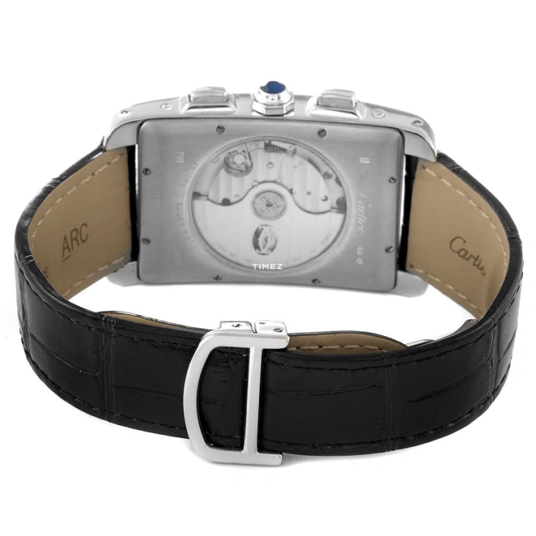 Cartier,Tank 31x42mm,31x42mm,White Gold,White,Automatic,Chronograph,Day,W2609456