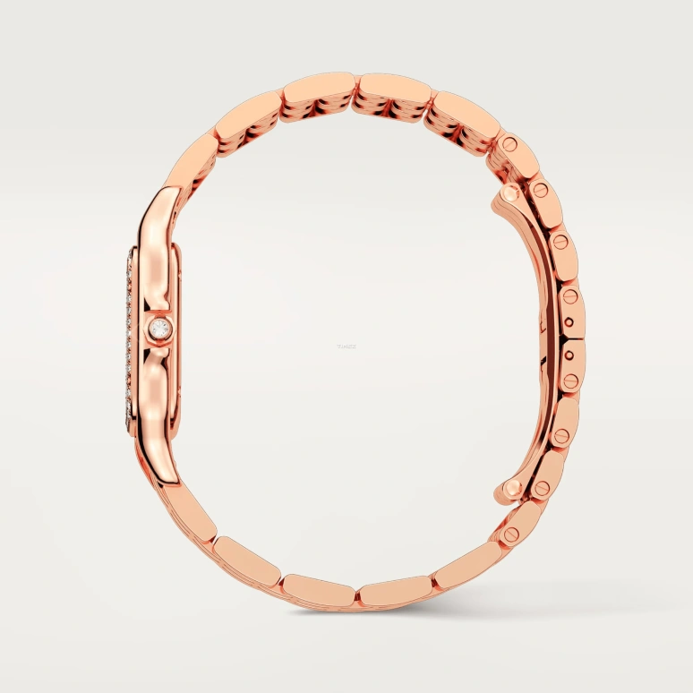 Cartier,Panthère de Cartier 27x36mm,27x36mm,Rose Gold,Silver,Quartz,Sapphire,Crystal Glass,Square,WJPN0072