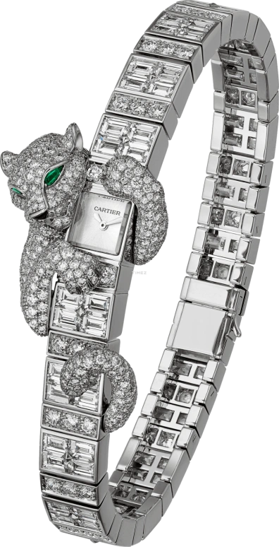 Cartier,High Jewelry Watches ,White Gold,Silver,Handwound,In-house Caliber,Sapphire,Crystal Glass,HPI00627