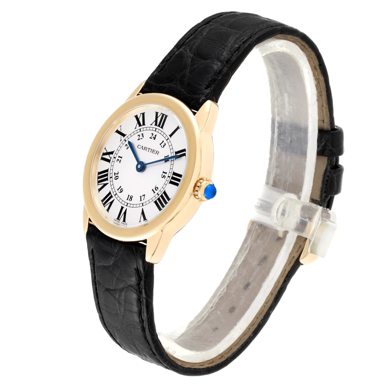 Cartier,Ronde de Cartier 29.50mm,29.50mm,Yellow Gold,Silver,Quartz,In-house Caliber,Sapphire,Crystal Glass,W6700355