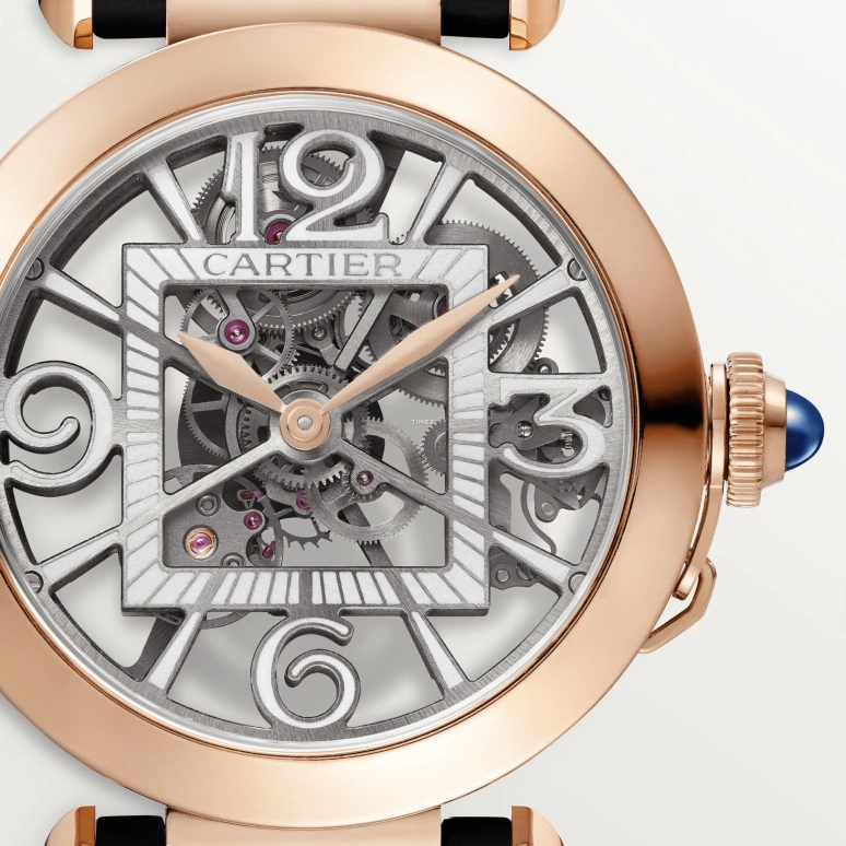Cartier,Pasha de Cartier 41mm,41mm,Rose Gold,Grey,Automatic,48hours,In-house Caliber,WHPA0018