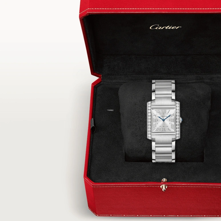 Cartier,Tank 32x27mm,32x27mm,Stainless Steel,Silver,Quartz,Sapphire,Crystal Glass,Square,W4TA0021