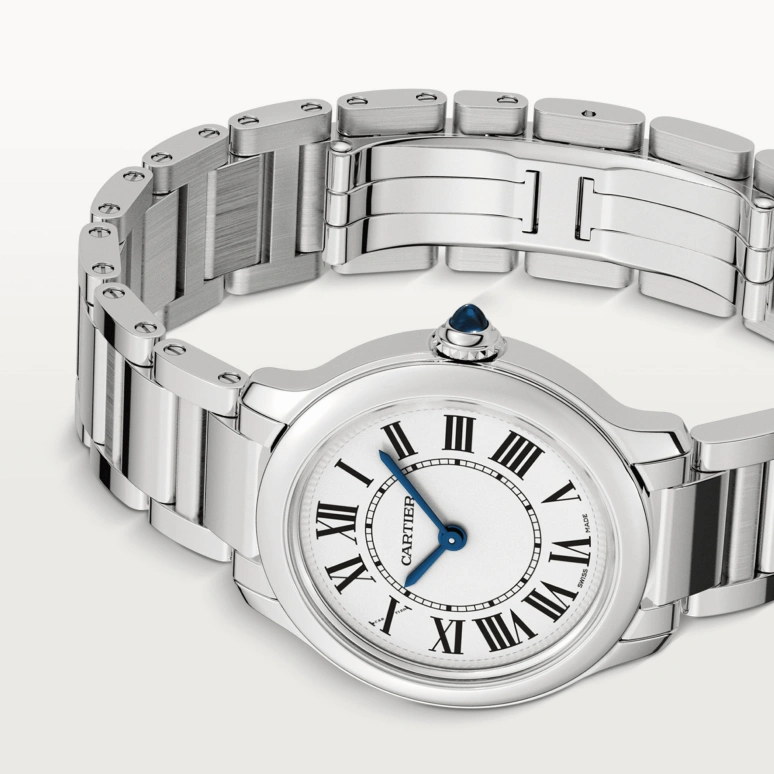 Cartier,Ronde de Cartier 29mm,29mm,Stainless Steel,Silver,Quartz,Sapphire,Crystal Glass,Round,WSRN0033
