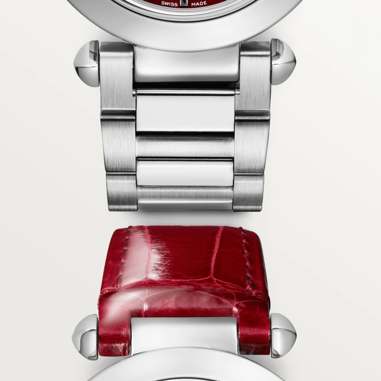 Cartier,Pasha de Cartier 35mm,35mm,Stainless Steel,Gradient,Red,Automatic,42hours,In-house Caliber,WSPA0031