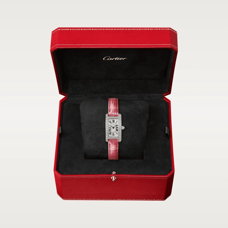 Cartier,Tank 27x15.20mm,27x15.20mm,White Gold,Silver,Quartz,Sapphire,Crystal Glass,Square,WJTA0027