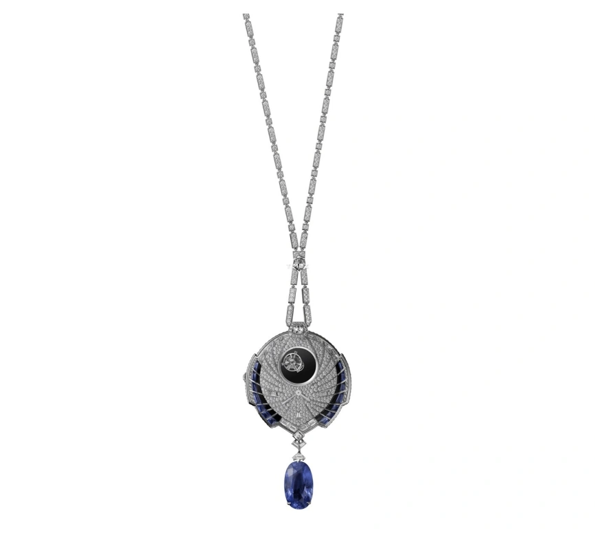 Cartier,High Jewelry Watches ,White Gold,Silver,Handwound,Tourbillon,In-house Caliber,Mysterieux Azure