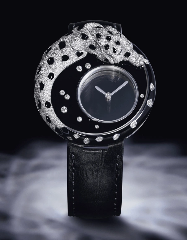 Cartier,High Jewelry Watches 40mm,40mm,White Gold,Black,Silver,Handwound,48hours,In-house Caliber,HPI01011