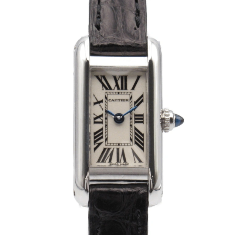 Cartier,Tank ,White Gold,Silver,Quartz,Sapphire,Crystal Glass,Square,W1540856