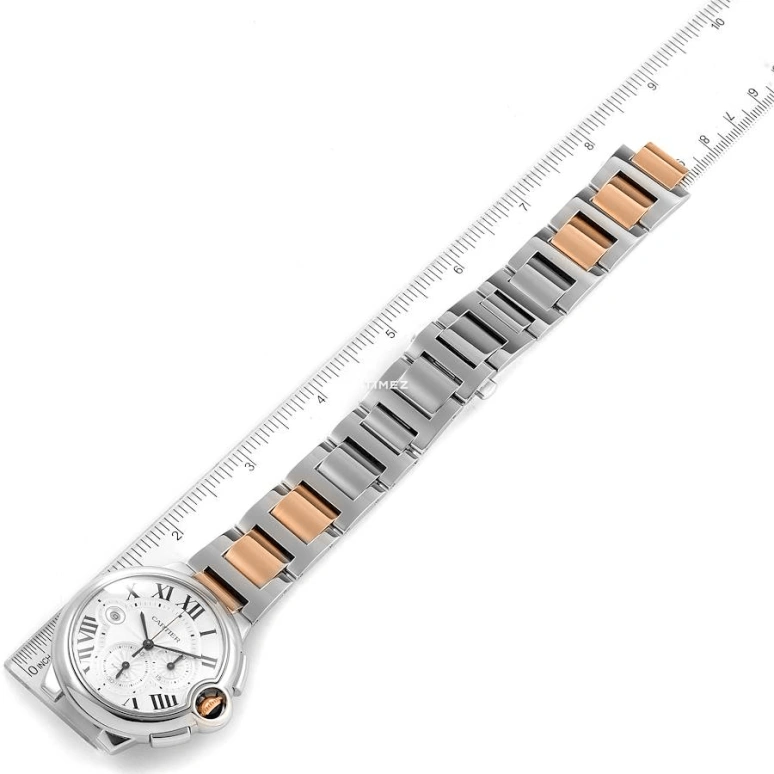 Cartier,Ballon Bleu de Cartier 44mm,44mm,Stainless Steel,Rose Gold,Silver,Automatic,Chronograph,Day,W6920063