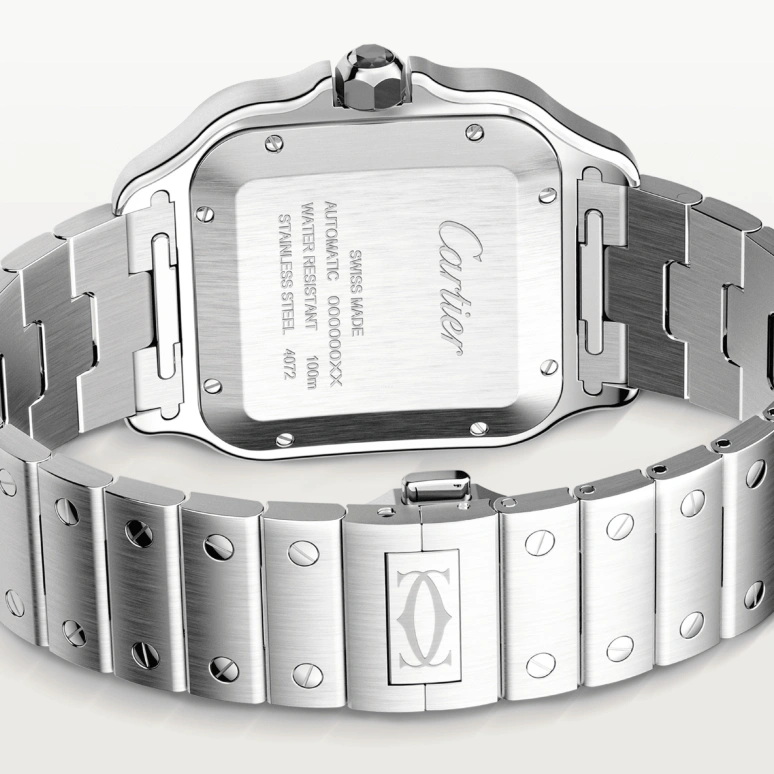 Cartier,Santos de Cartier 39.80x47.50mm,39.80x47.50mm,Stainless Steel,Grey,Automatic,Day,42hours,WSSA0037