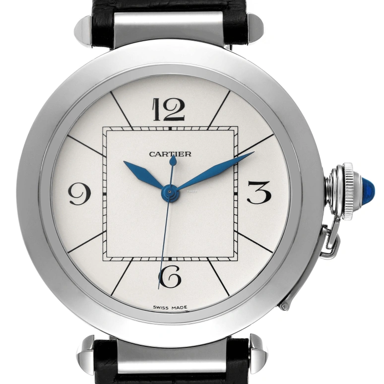 Cartier,Pasha de Cartier 42mm,42mm,Stainless Steel,Silver,Automatic,In-house Caliber,Sapphire,Crystal Glass,W3107255