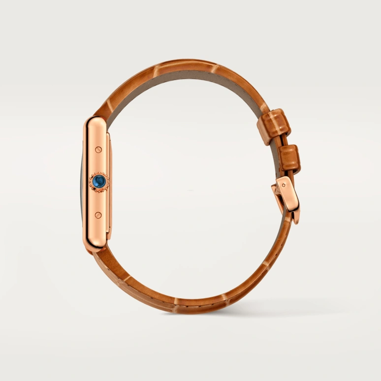 Cartier,Tank 29.50x22mm,29.50x22mm,Rose Gold,Silver,Handwound,In-house Caliber,Hardlex,WGTA0010