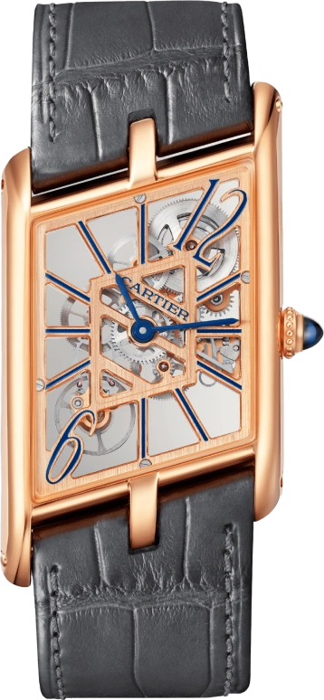 Cartier,Tank 47.17x26.20mm,47.17x26.20mm,Rose Gold,Handwound,48hours,In-house Caliber,WHTA0011