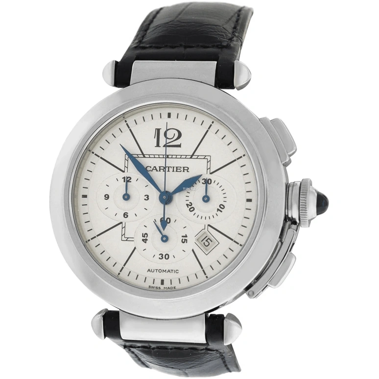 Cartier,Pasha de Cartier 42mm,42mm,Stainless Steel,Silver,Quartz,Chronograph,Day,W3108555