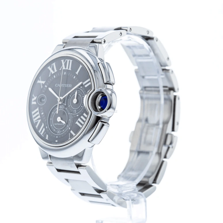 Cartier,Ballon Bleu de Cartier 44mm,44mm,Stainless Steel,Black,Automatic,Chronograph,Day,W6920025