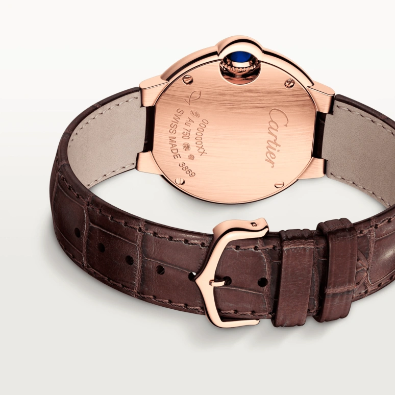 Cartier,Ballon Bleu de Cartier 28.60mm,28.60mm,Rose Gold,Silver White,Quartz,Sapphire,Crystal Glass,Round,WGBB0007