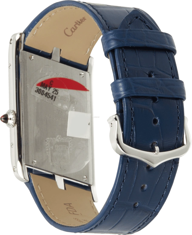 Cartier,Tank 47.15x26.10mm,47.15x26.10mm,Platinum,Blue,Handwound,Sapphire,Crystal Glass,Other,WGTA0120