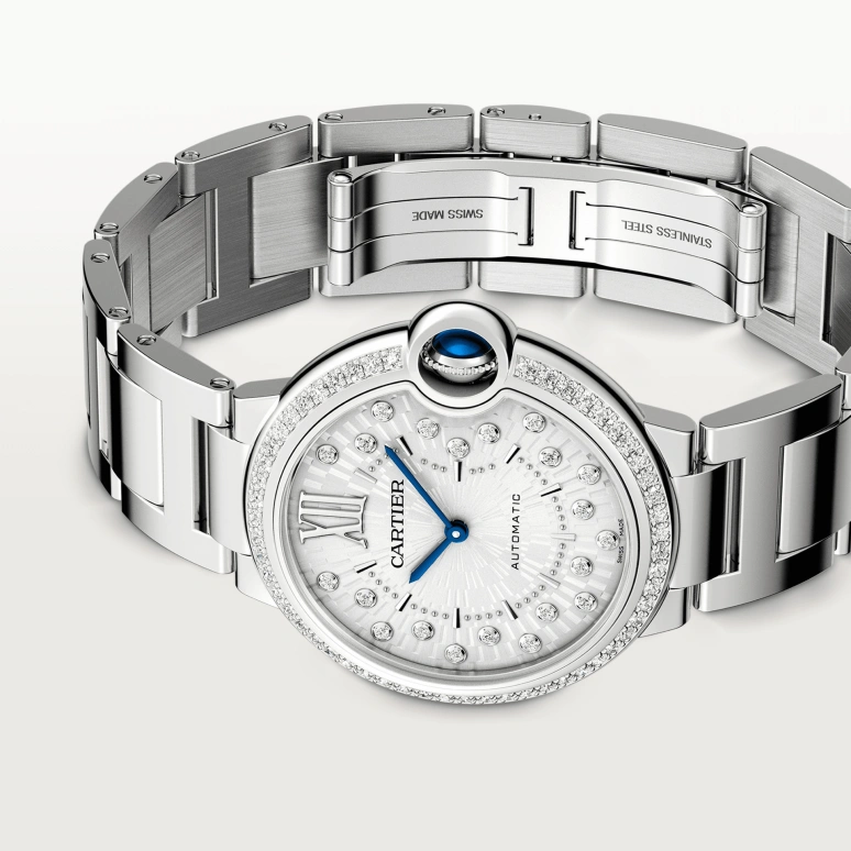 Cartier,Ballon Bleu de Cartier 36mm,36mm,Stainless Steel,Silver,Automatic,Sapphire,Crystal Glass,Round,W4BB0036