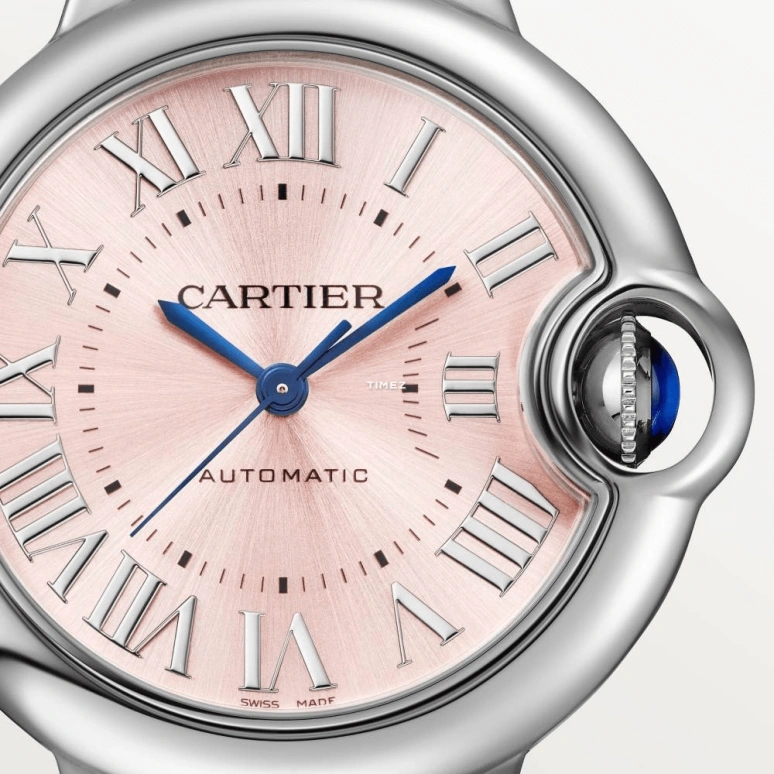Cartier,Ballon Bleu de Cartier 33mm,33mm,Stainless Steel,Pink,Automatic,37hours,In-house Caliber,WSBB0069