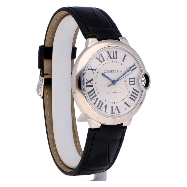 Cartier,Ballon Bleu de Cartier 36.60mm,36.60mm,White Gold,Silver,Automatic,Sapphire,Crystal Glass,Round,W6900556