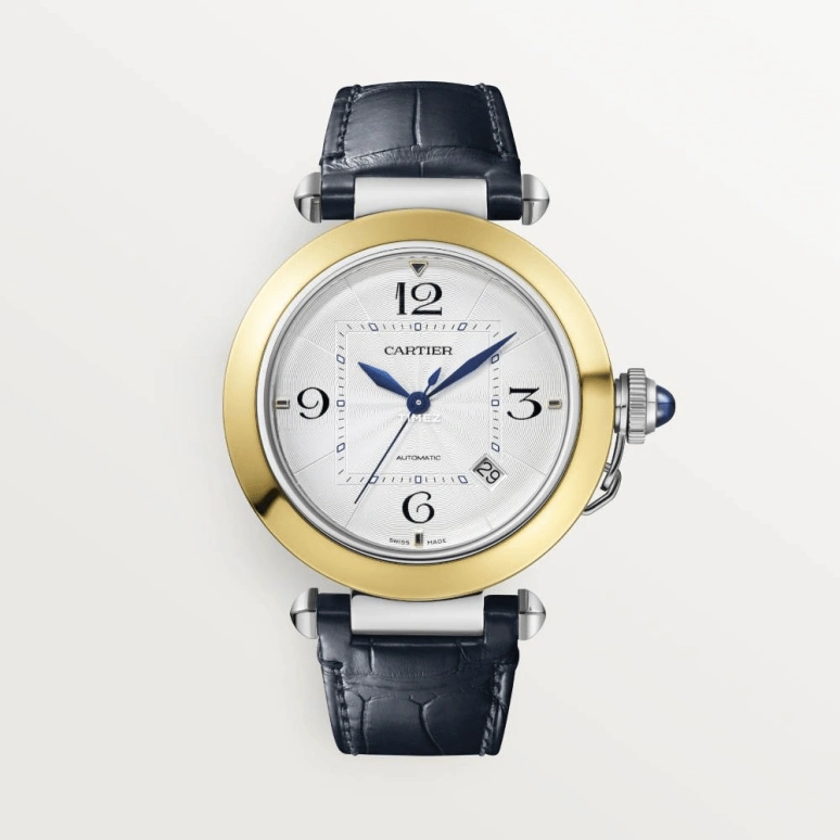 Cartier,Pasha de Cartier 41mm,41mm,Stainless Steel,White,Automatic,Day,42hours,W2PA0009