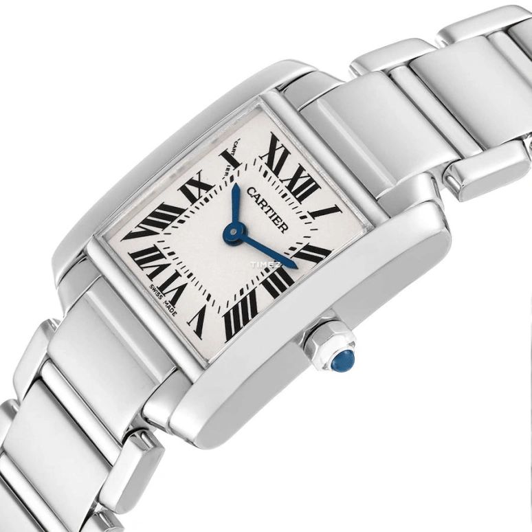 Cartier,Tank 20x25mm,20x25mm,White Gold,Silver,Quartz,In-house Caliber,Sapphire,Crystal Glass,W50012S3