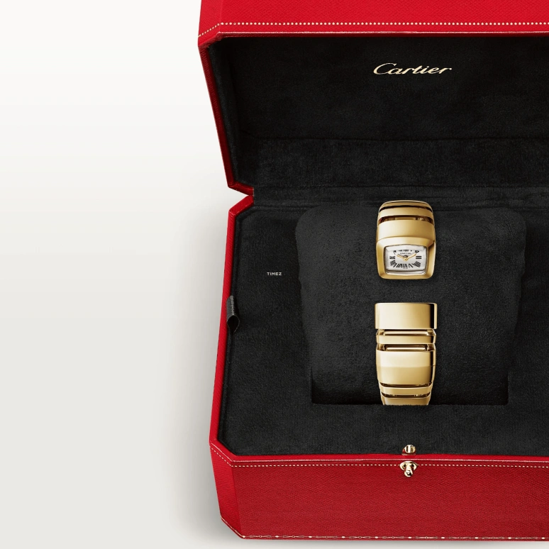 Cartier,Reflection de Cartier 18.40x17.50mm,18.40x17.50mm,Yellow Gold,Silver White,Quartz,Sapphire,Crystal Glass,Square,WGMC0003