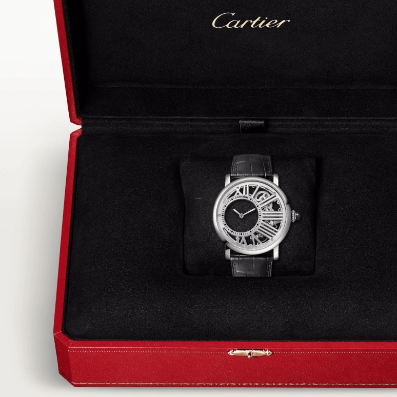 Cartier,Ronde de Cartier 42mm,42mm,Palladium,Silver,Handwound,48hours,In-house Caliber,WHRO0014