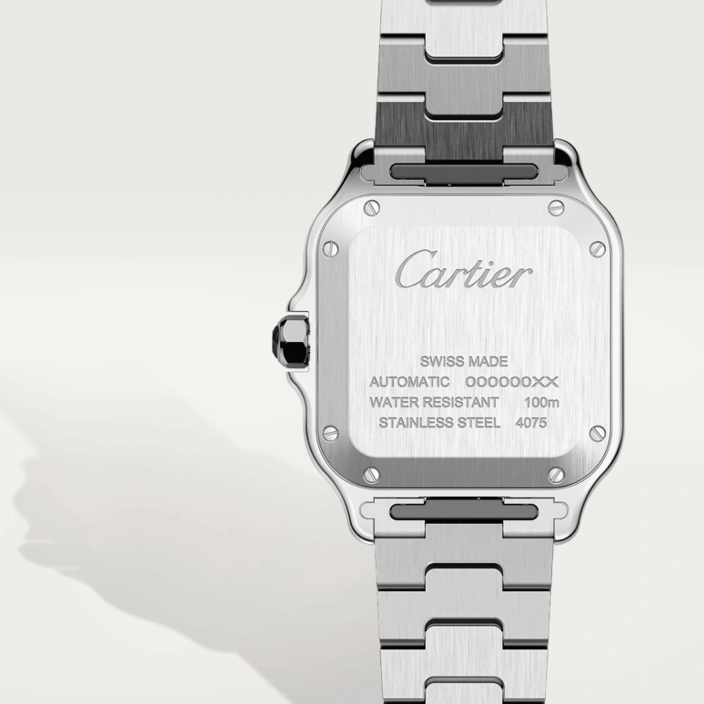 Cartier,Santos de Cartier 35.10mm,35.10mm,Stainless Steel,Silver,Automatic,42hours,In-house Caliber,WSSA0029