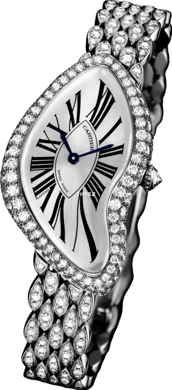 Cartier,Crash de Cartier 38.45x25.50mm,38.45x25.50mm,White Gold,Silver,Handwound,In-house Caliber,Hardlex,HPI00654