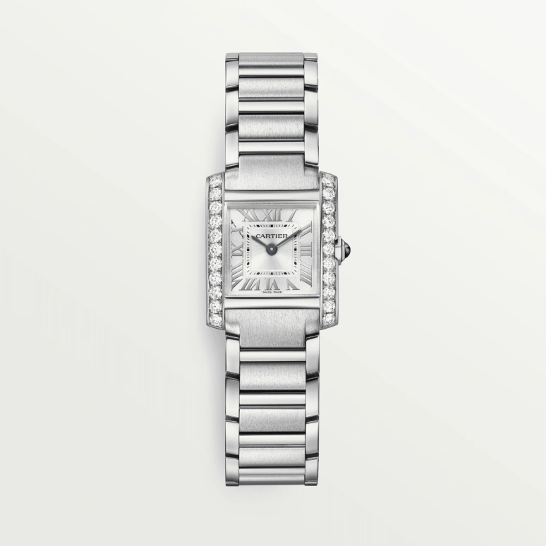 Cartier,Tank 25.70x21.20mm,25.70x21.20mm,Stainless Steel,Silver,Quartz,Sapphire,Crystal Glass,Square,W4TA0020
