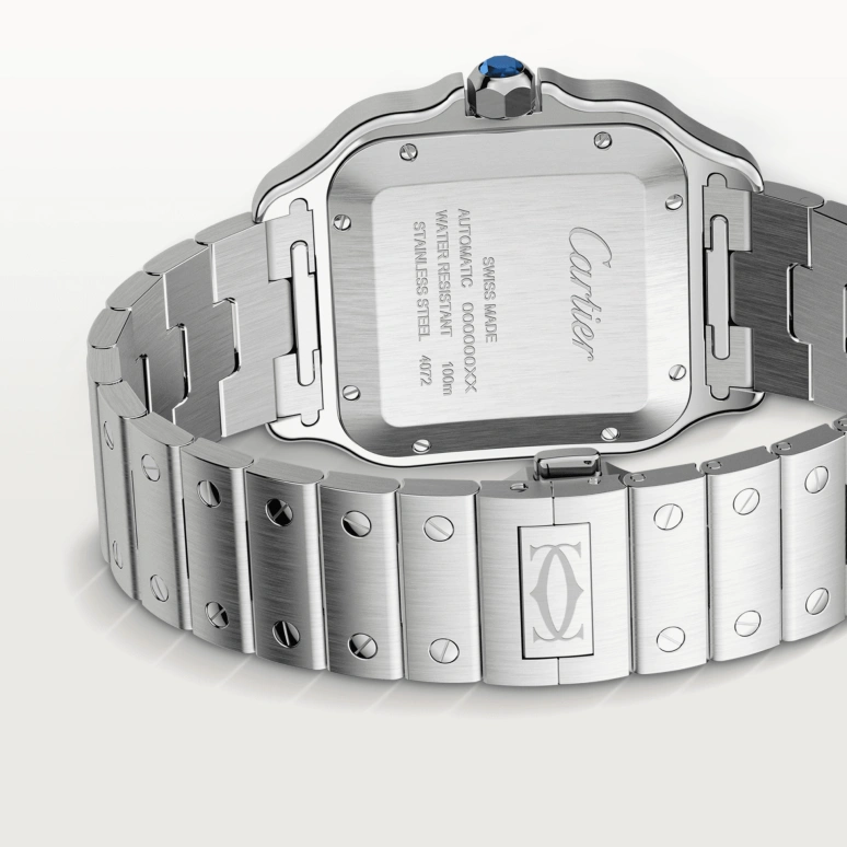 Cartier,Santos de Cartier 39.80mm,39.80mm,Stainless Steel,Gradient,Blue,Automatic,42hours,In-house Caliber,WSSA0030