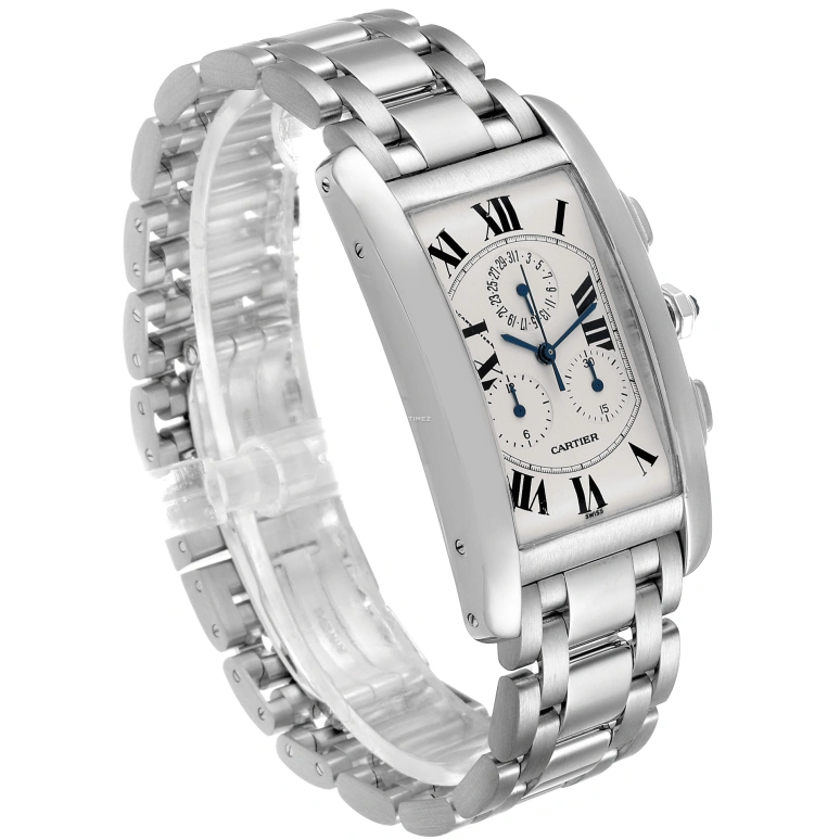 Cartier,Tank 36x27mm,36x27mm,Yellow Gold,Silver,Quartz,Chronograph,Sapphire,Crystal Glass,W26033L1