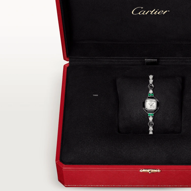 Cartier,High Jewelry Watches 12.90x12.90mm,12.90x12.90mm,White Gold,Silver,Quartz,Sapphire,Crystal Glass,Square,HPI01649