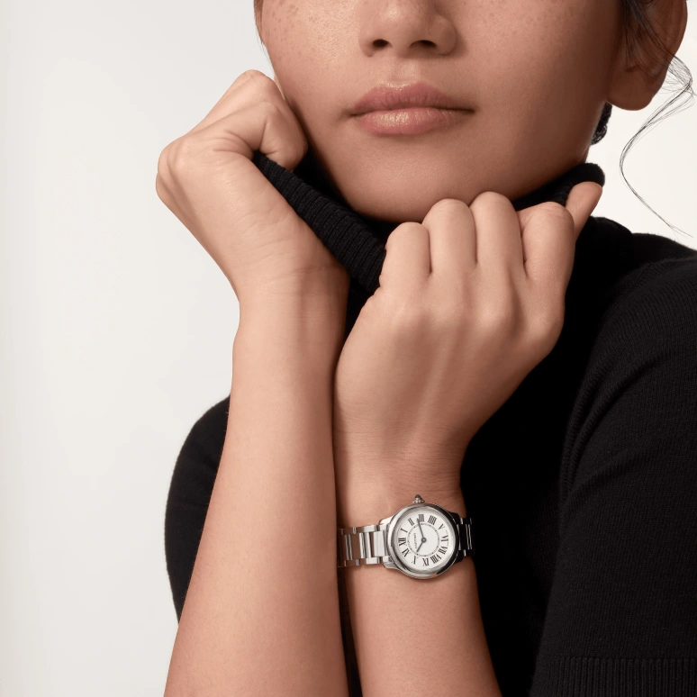 Cartier,Ronde de Cartier 29mm,29mm,Stainless Steel,Silver,Quartz,Sapphire,Crystal Glass,Round,WSRN0033