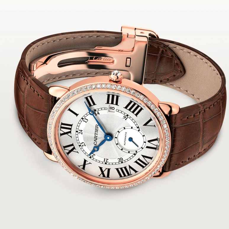 Cartier,Ronde de Cartier 40mm,40mm,Rose Gold,Silver,Automatic,Day,48hours,WR007017