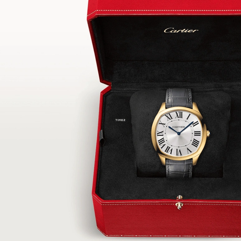 Cartier,Drive de Cartier 44.76x39.14mm,44.76x39.14mm,Yellow Gold,Silver,Handwound,36hours,In-house Caliber,WGNM0011