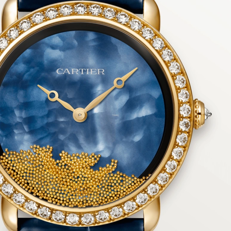 Cartier,Panthère Jewelry Watches 37mm,37mm,Yellow Gold,Blue,Handwound,36hours,In-house Caliber,HPI01354