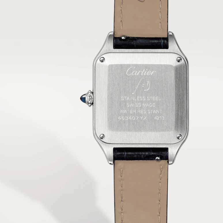 Cartier,Santos de Cartier 38x27.50mm,38x27.50mm,Stainless Steel,Silver,Quartz,Sapphire,Crystal Glass,Square,WSSA0023