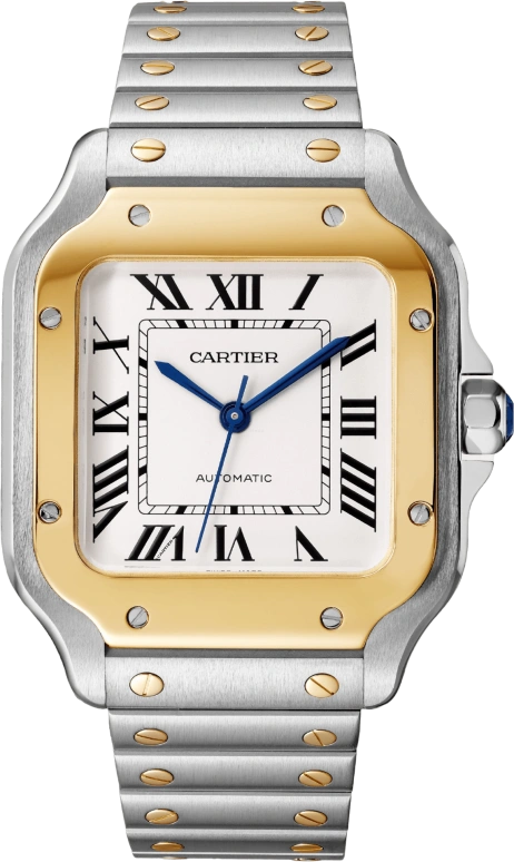 Cartier,Santos de Cartier 35.10mm,35.10mm,Stainless Steel,Silver White,Automatic,42hours,In-house Caliber,W2SA0016